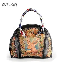 Женские сумки из натуральной кожи для женщин новые роскошные сумки женские сумки дизайнерские трехмерные цветы искусство курьерские женские сумки