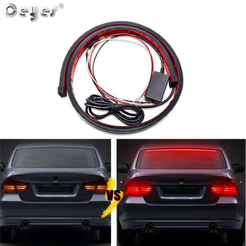 Ceyes Car font b Lamp b font Styling Accessories 90cm Led Strip High Mount Stop Rear