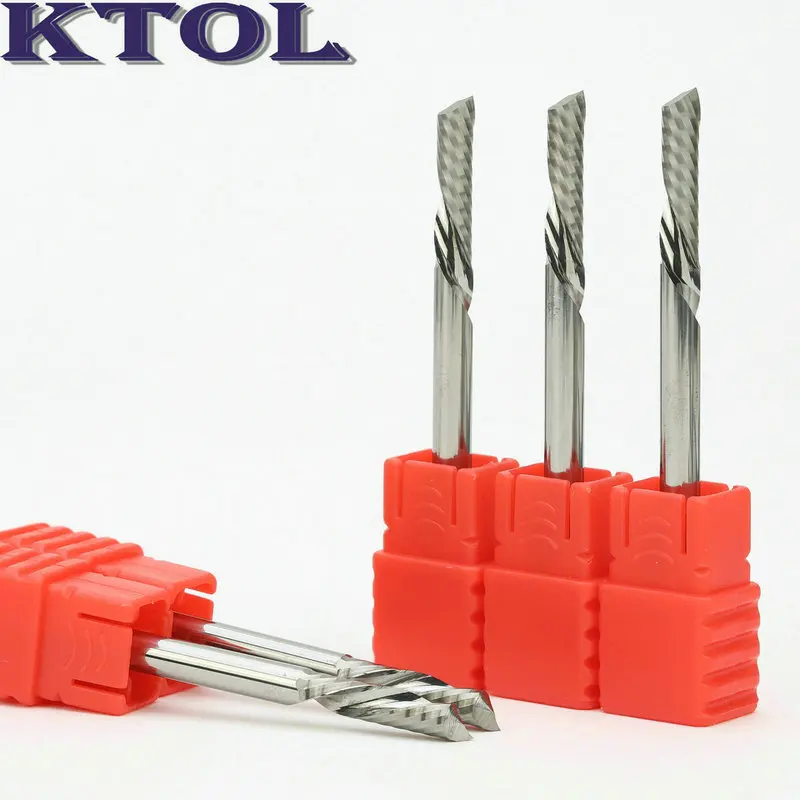 down cutter 1 flute end mill carbide router bits for wood milling tool set_1