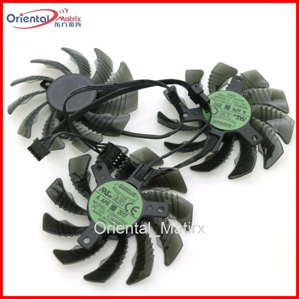 

Free Shipping 3pcs/lot T128010SU DC12V 0.35AMP 75mm VGA Fan 4Pin For Gigabyte Graphics Card Cooling Fan