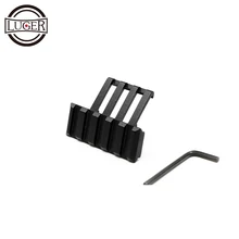 LUGER Тактический 5 слотов боковой рельс 45 градусов офсетный адаптер для охотничьего винтовки 20 мм Weaver Low Profile Picatinny Rail Mount