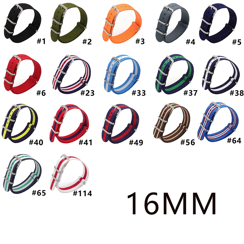 16mmNylon Watch Band Strap Watch Stainless Steel Buckle 1pcs 16mmNylon Watch Band Strap Watch Stainless Steel Buckle 1pcs