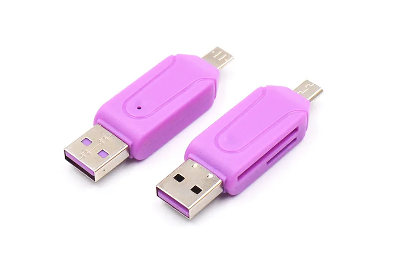 2 в 1 USB OTG кардридер Универсальный Micro USB OTG TF/SD кардридер телефонный удлинитель-переходник Micro USB OTG адаптер