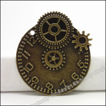 

10pcs Vintage Charms Clock Pendant Antique bronze Zinc Alloy Fit Bracelet Necklace DIY Metal Jewelry Findings