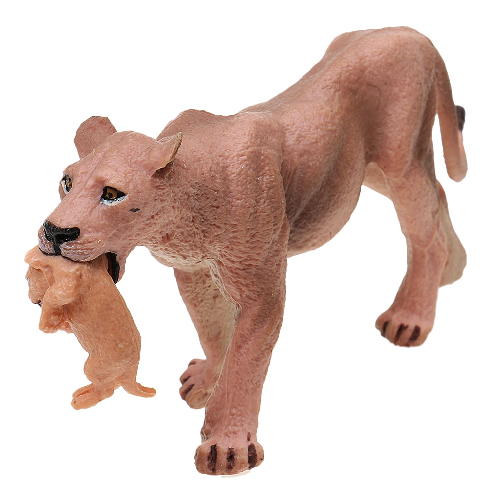 

Realistic Lioness With Cub Wild Animal Lion Model Figurine Toy Collectibles Kids Pretend Play Education Toy Gift