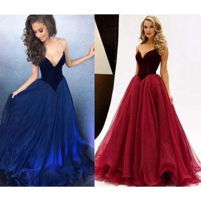 2017 Wine Red Velvet Prom Dresses Long Cheap A line