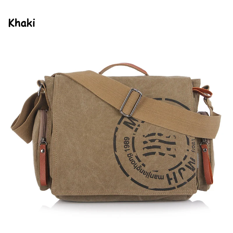 Manjianghong Leisure Canvas Men'S Briefcase Bags Quality Guaranteed Man'S Shoulder Bag Fashion Business Functional Messenger Bag