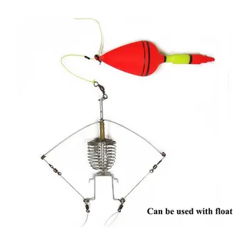

Fishing Feeder Stainless Steel Automatic Tackle Multi Functional Launcher Trap Spring Cage Outdoor Fishing Lures Tools