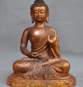 

tibet buddhism temple bronze gilt Sakyamuni Shakyamuni buddha statue sculpture A
