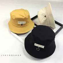 Новые модные зимние женские повседневные Простые шляпы-ведерки женские складные одноцветные буквы базовые солнцезащитные шляпы кепки 6 цветов