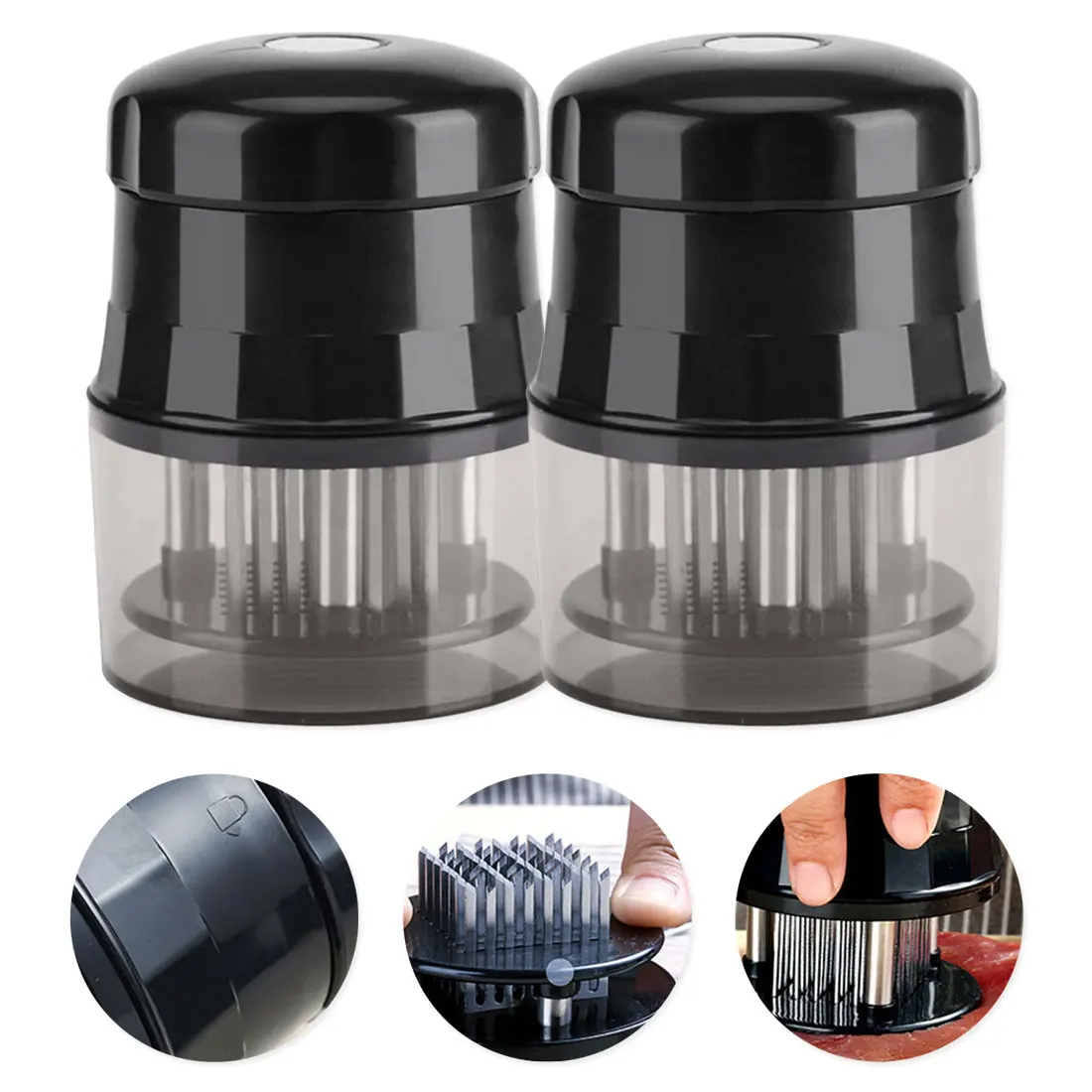 

56 Blades Needle Meat Tenderizer Round pine needle tender Steak needle loose Meat beat hammer meat tenderizer needle