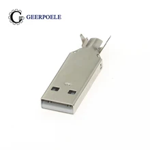 10 шт./партия Позолоченные USB 2,0 Тип 4 Pin 30V 1.5A разъемы Jack хвост вилка розетка электрические клеммы