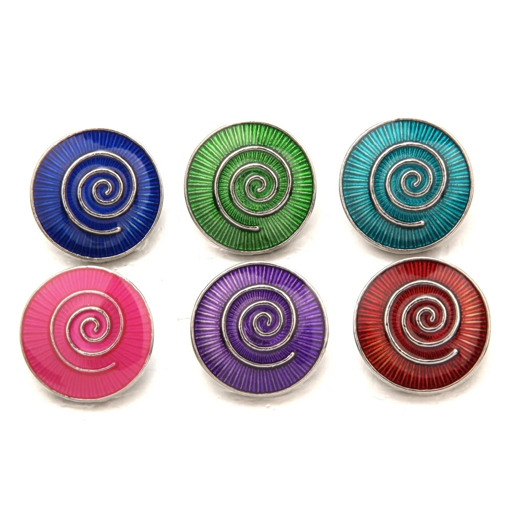 

High Quality 18mm Metal Snap Button Charm enamel button Snap Button Jewelry TZ2035