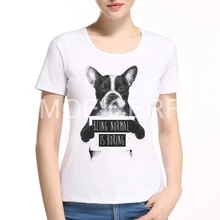 2020 Nueva Vida Vintage diseño mujer camiseta Bad Dog Pug policía Dept impreso señora Camiseta de manga corta chica Casual Tops E1-27 #