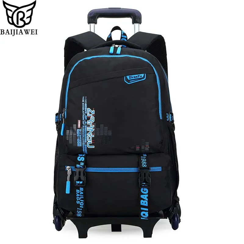 

BAIJIAWEI Six Wheels Children's Trolley Backpack Removable Children School Bags Primary School Boys And Girls Wheeled Backpack