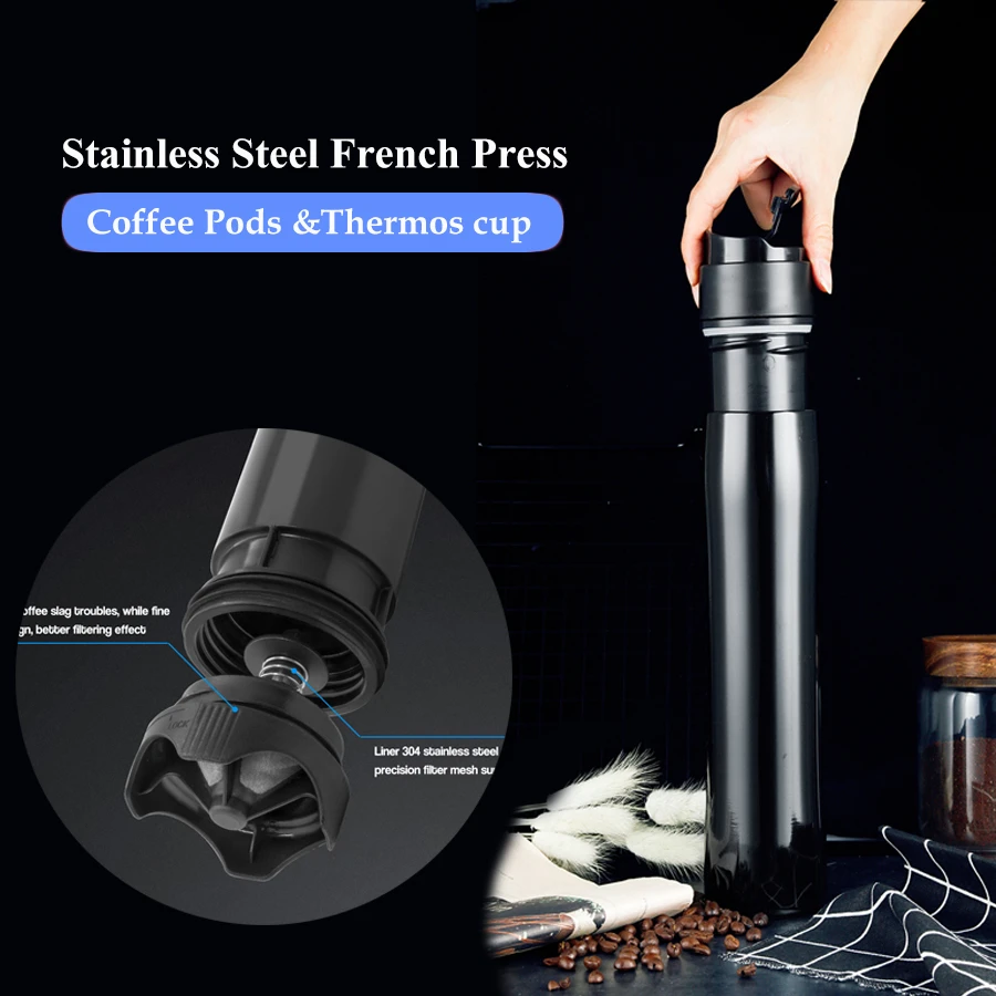 Use Pre Ground Coffee French Press Stainless Steel Coffee French