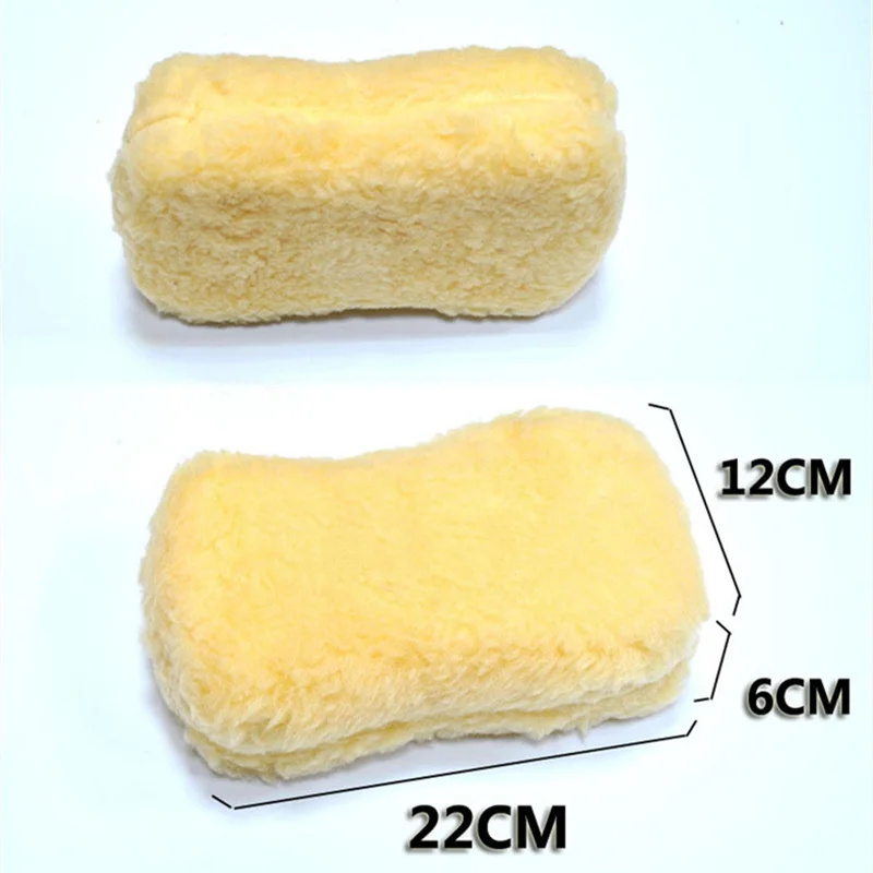 Car-styling Super Soft Car Wash Mini Lamb Plush Sponge Block Car Auto Cleaning Sponge Block Superior Wear and Durability Sponges