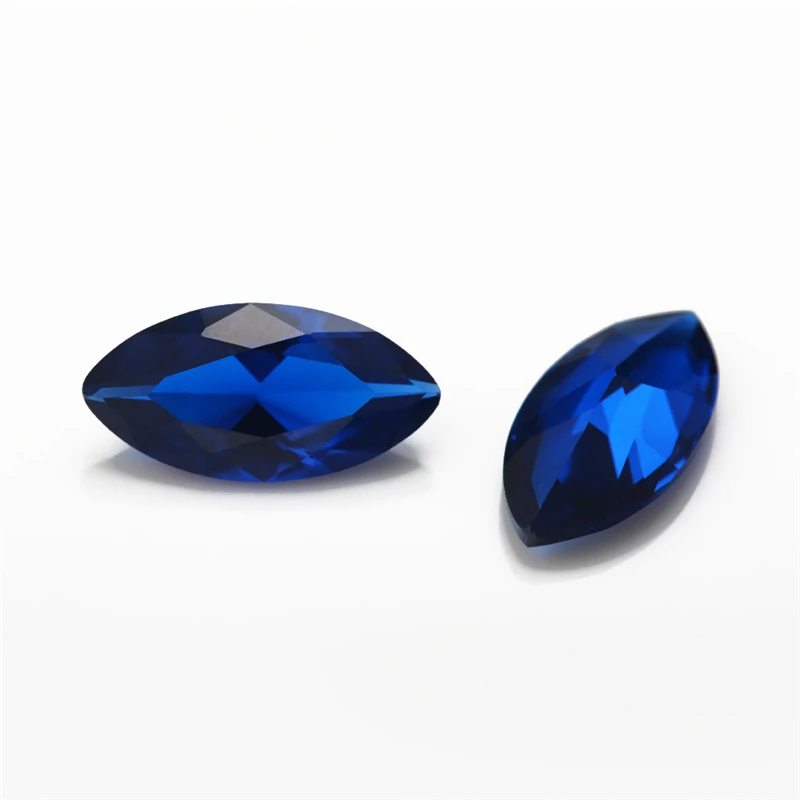 Фото Размер 3x6mm ~ 8x16mm 106 #109 #120 #113 # синий камень Maquise форма синтетический шпинель драгоценный камень для изготовления ювелирных изделий №2