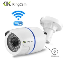 KingCam всепогодный Wi-Fi IP Камера 1080 P Беспроводной видеонаблюдения Пуля Открытый камеры для помещений С микрофоном, Поддержка SD карты памяти Cam