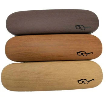 

Fashion Wood Grain Pattern Glasses Case Anti Dust Protect Case Useful Durable Lightweight Portable Universal Glasses Box