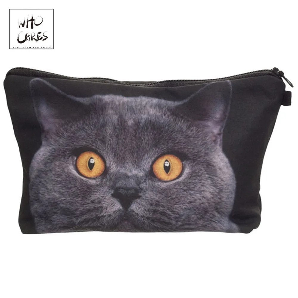 Who Cares Printing British Shorthair Cat Makeup Bags Cosmetic British Shorthair Cat Makeup Bags