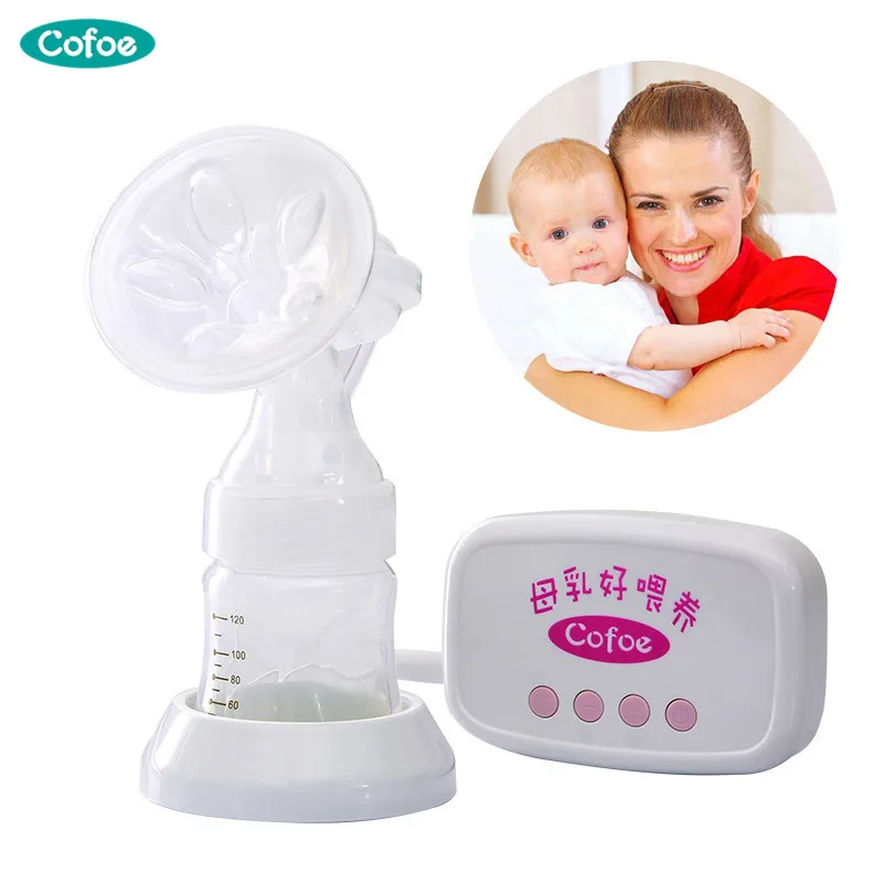 

Cofoe Electric Breast Pump Full Automatic Puerpera Mute Milking Apparatus Non-manual Strong Suction Silicone Breast Extractor