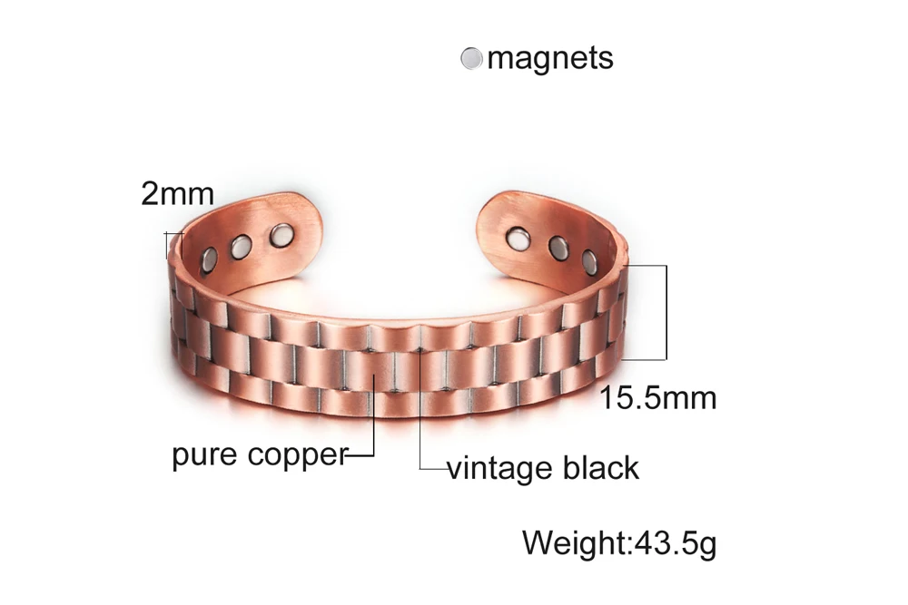 Healthy™ Pure Copper Super Magnetic Therapy Bio Negative Ion Bracelet