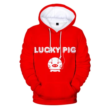 

2019 Tne New 3D Print Hoodies Boy/Girl Year of the pig Cute lucky Sweatshirts Hoodies Pig Animation 3D Print Hoodies