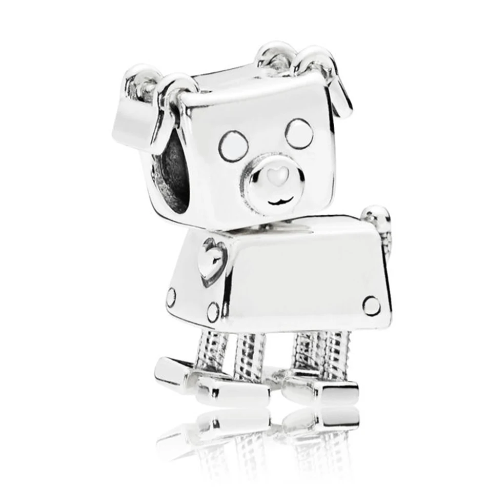 

Authentic 925 Sterling Silver Bead Bobby Bot Dog Animal Charm Fit Pandora Bracelet Bangle DIY Jewelry