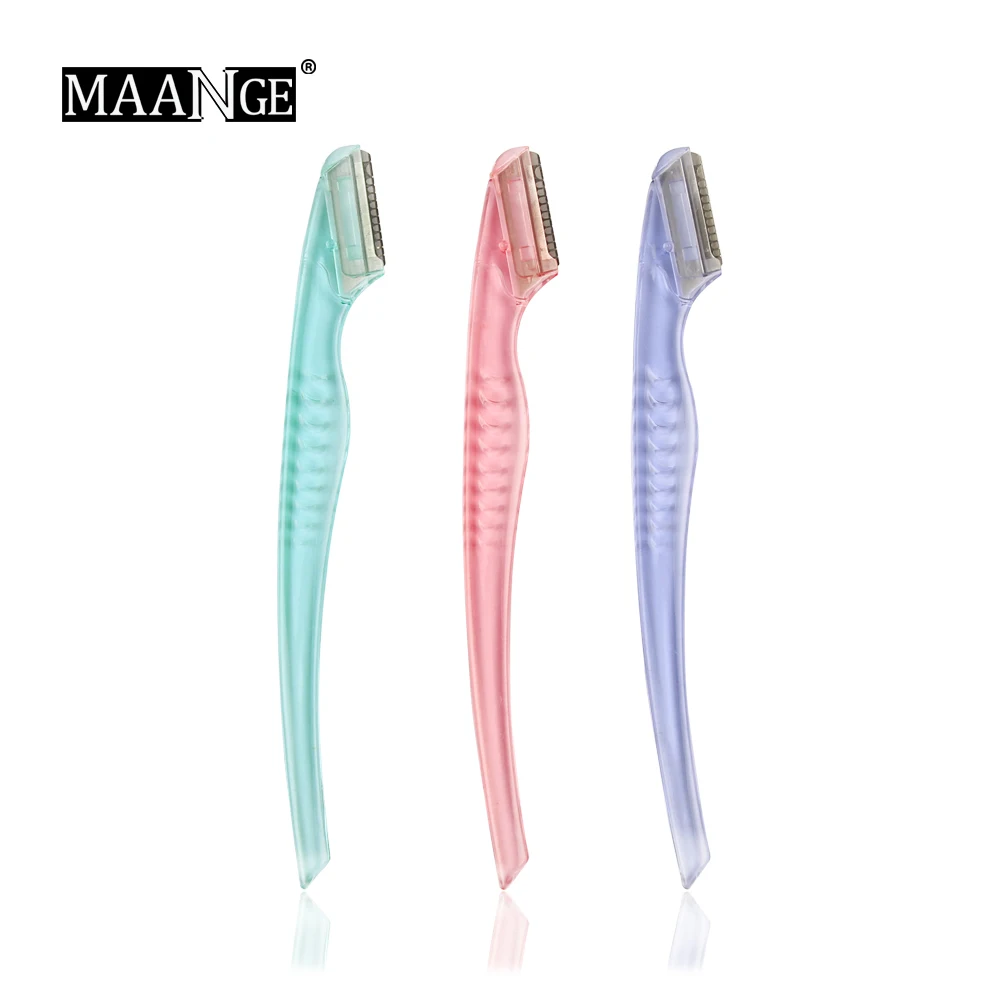 

MAANGE 1/3Pcs Eyebrow Razor Facial Hair Remover Eyebrow Trimmer Sharp Mini Makeup Knife Blade Eye Brow Shaping Hair Remover Tool