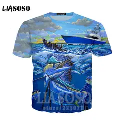LIASOSO смешные рыбы с клевая Рыбалка принт 3D Harajuku футболка наружная Толстовка Толстовки Dropshipping Рыба Стиль моды c09