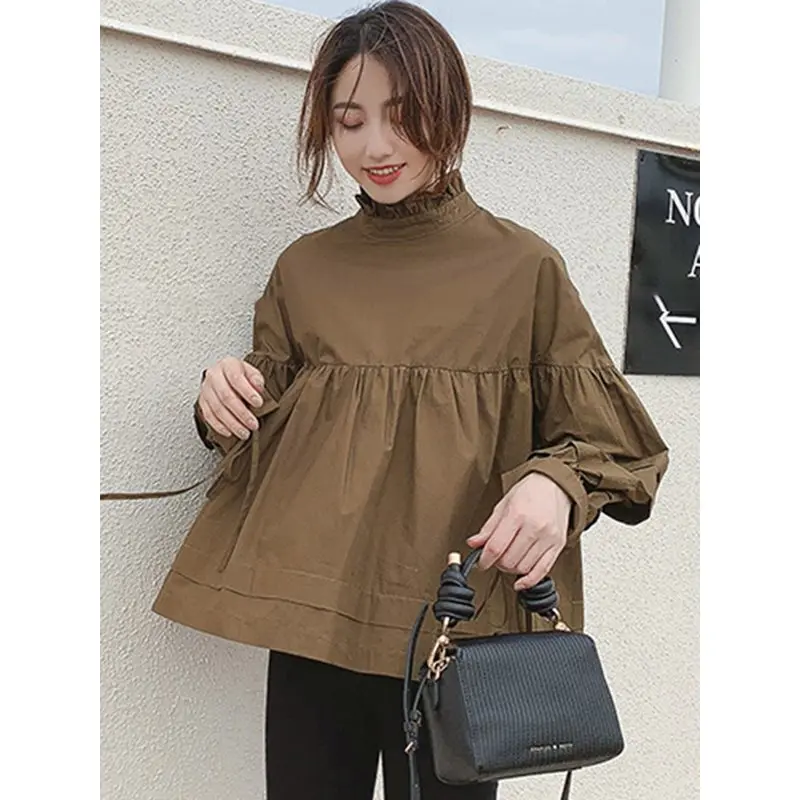 Korean Style Woman Blouse Daily Elegant Buff Bow Loose Causal Shirts 2019 Summer Bohemian High Street Beach Femme Fashion Tops - 33023814256