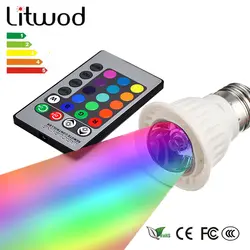 Litwod Z30 RGB светодио дный лампы 9 Вт свет этап Spotlight 16 семь цветов с пультом дистанционного управления