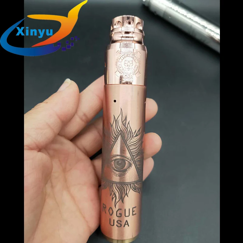 rogue mod kit 18650 battery brass copper Mechanical Vaporizer Vape Mod 24mm diamater with AvidLyfe RDA