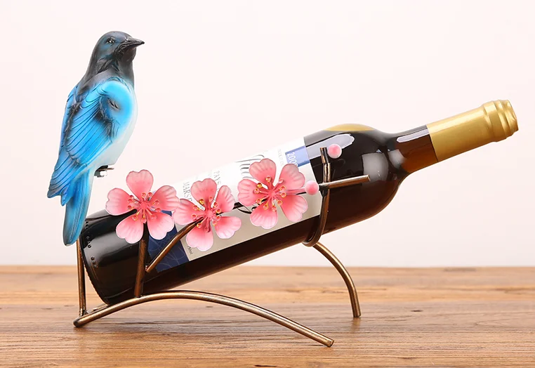 

European Simulation Animal Wine Rack Decoration Botanic Wine Holder Shelf Sculpture Bottle Holder Kitchen Bar Display ShelfLF458