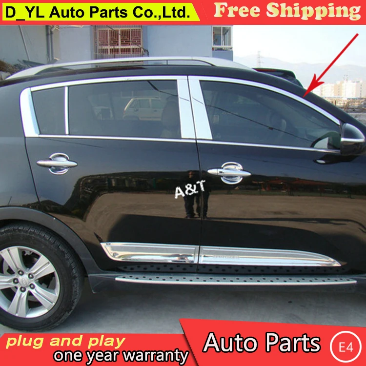 DYL car styling For KIA SportageR Window trim strip For 2010 2015 Sportage R Stainless steel