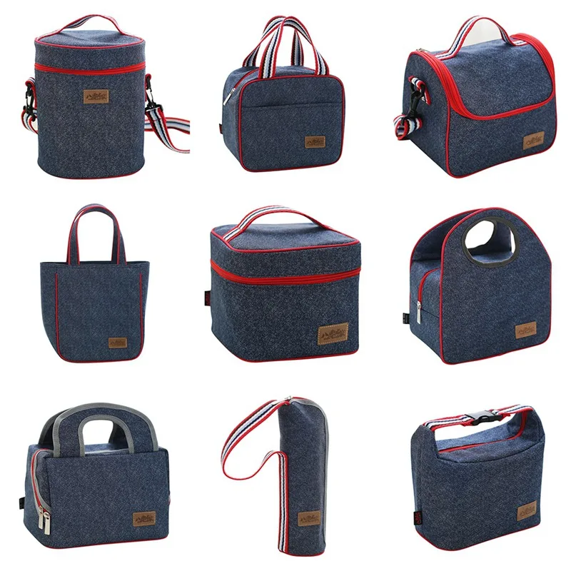 

New Home Picnic Ice Bag Denim Insulation Bag Lunch Package Convenient Practical Picnic Bags