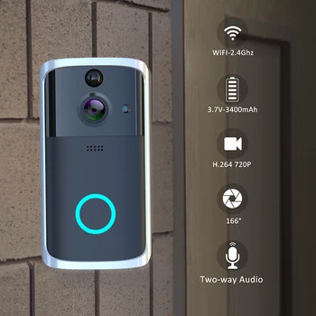 

2019 NEW Smart Video Wireless WiFi Doorbell IR Visual Camera and Two-way voice intercom Recording for Home Security System