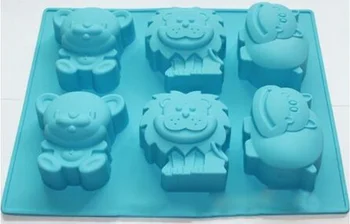 

Jungle Zoo Animal Chocolate Cupcake Candy Soap Mold Pan Silicone Kids Gift