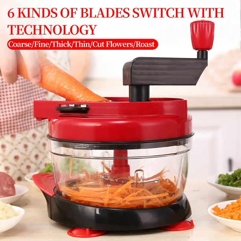 

1500ml Manual Vegetable Cutter Chopper Meat Slicer Shredders Grinder Stainless Steel Salad Maker Kitchen Gadgets