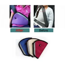 Треугольный детский автомобильный ремень безопасности регулятор, детский устойчивый ремень безопасности протектор бритья, Синий Красный Белый детский автомобильный ремень безопасности