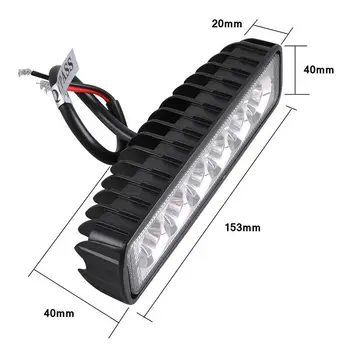 

For Offroad Car Truck Working Lights 6LED 18W Spot Lamp 6500K Waterproof