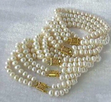 

416 Wholesale 5PC 7-8mm White Akoya Cultured Pearl Bracelet Bangle 7.5" Natural >>> -Top quality free shipping
