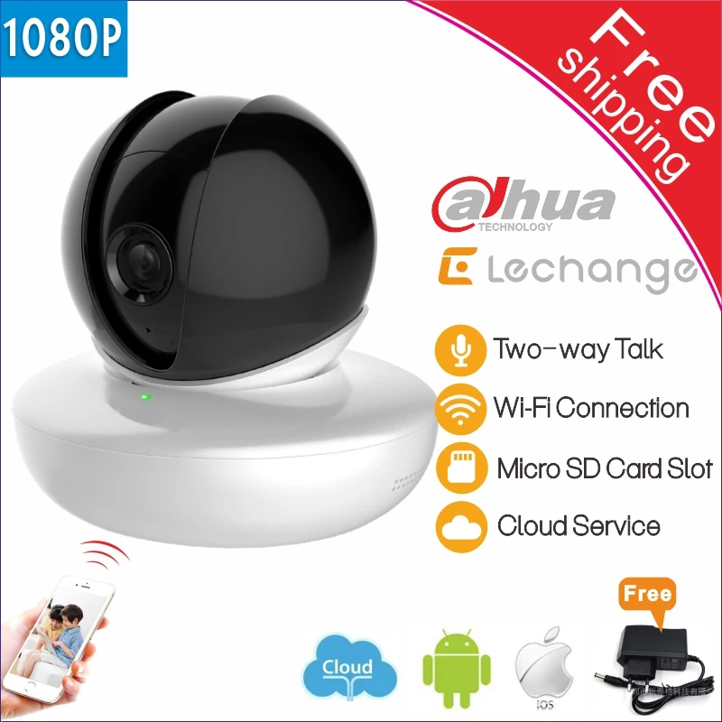Бесплатная Доставка Dahua Wi-Fi IP Камера Lechange Full HD 1080 P 2MP Беспроводной мини PTZ Cloud storage