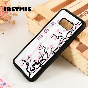 

Iretmis S3 S4 S5 phone case for Samsung Galaxy S6 S7 S8 S9 edge plus Note 3 4 5 8 9 Cherry Blossoms Tree Asian Japanese Symbols