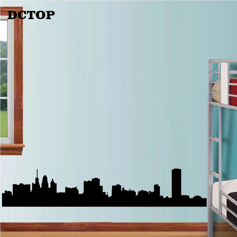 New York City Skyline Buffalo Wall Sticker for Living Room Bedroom Decals Sofa Background Vinyls Wall Art Home Decorative Mural (7)