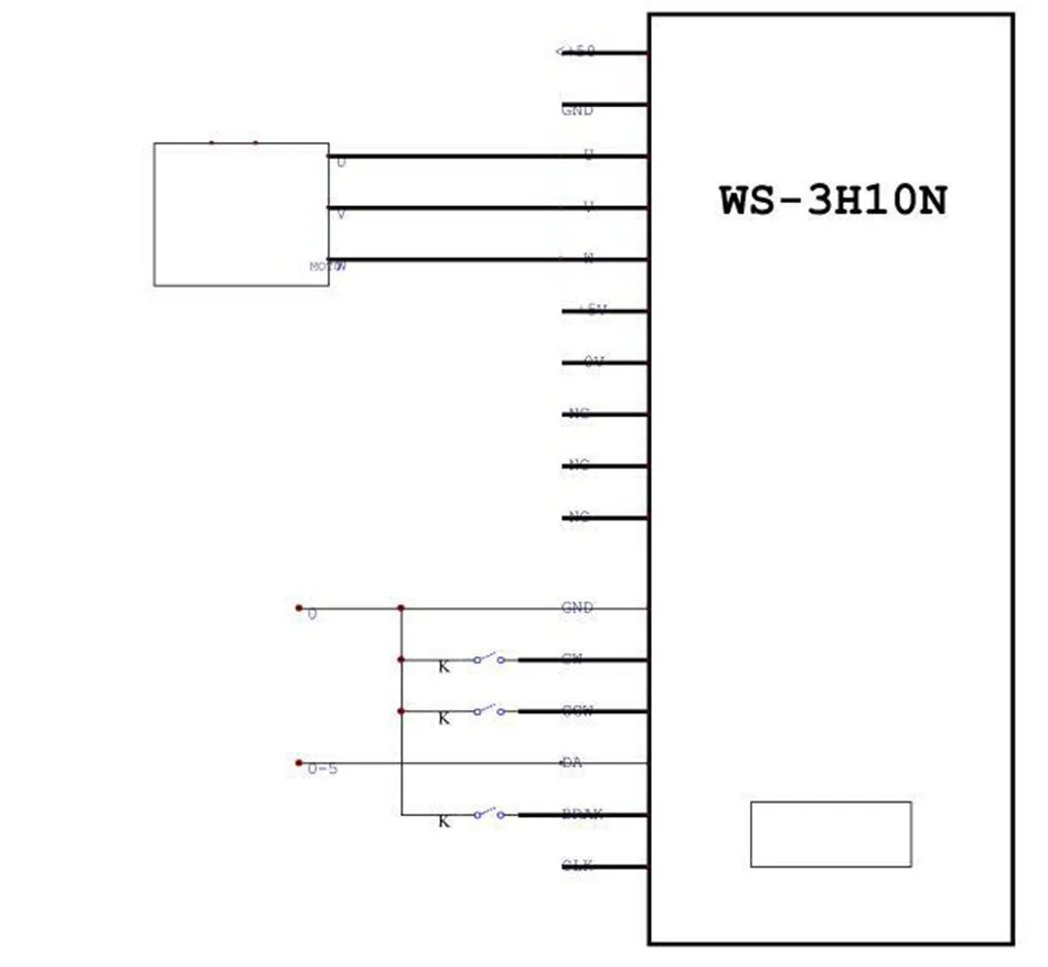 WS-3H10N DC20V-50V 15A High Performance Brushless DC Motor Driver Controller wit