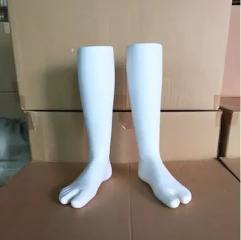 

One Pair White Plastic Male And Female Foot Mannequin Display