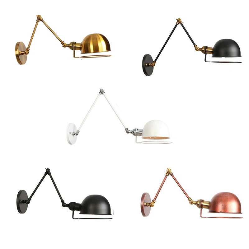 Industrial Decor Vintage Sconce Wall Lights Adjustable Arm Bedroom Study Wandlamp Retro Led Wall Lamp Antique Black/White/Copper Industrial Decor Vintage Sconce Wall Lights Adjustable Arm Bedroom Study Wandlamp Retro Led Wall Lamp Antique Black/White/Copper