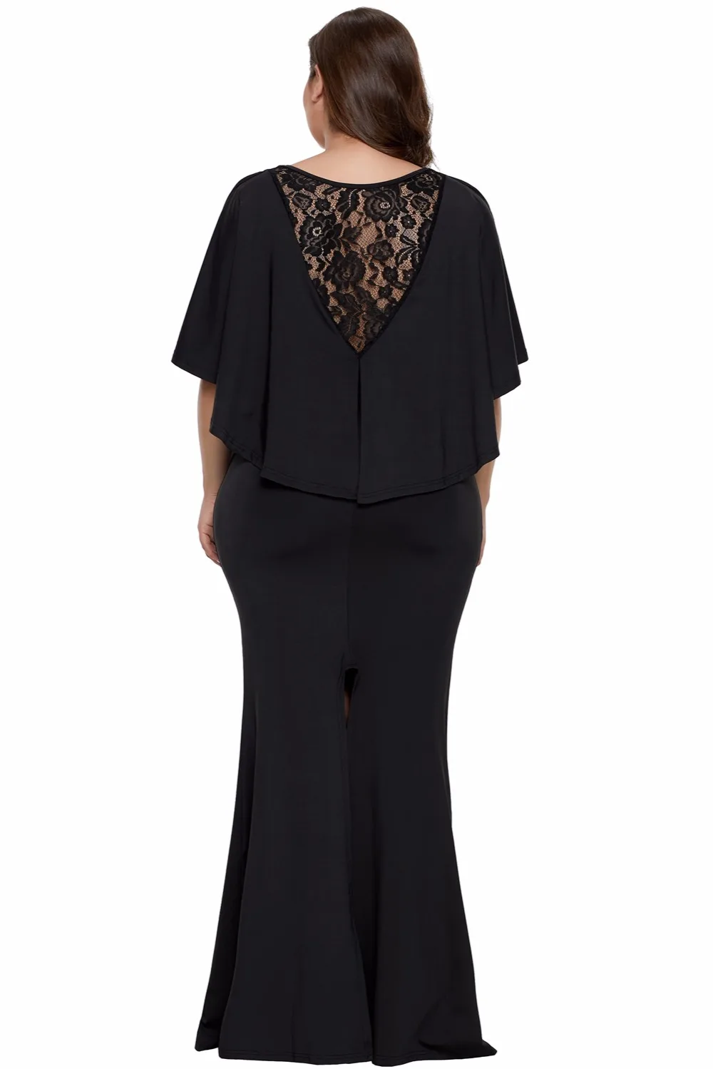 Black-Red-Cape-Overlay-Plus-Size-Dress-LC611053-2-2